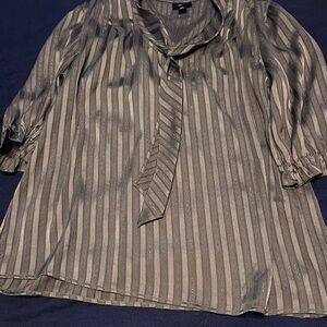 Striped Chocolate Brown Women's Top